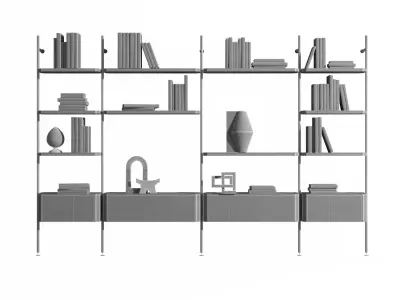 Radice bookcase by Natuzzi Italia 3D model