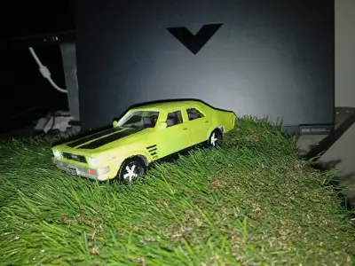 HQ HOLDEN MONARO 1973 4 DOOR GTS INTERIOR WHEELS- MINIATURE CAR 3D print model