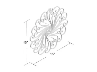 Swirl Metal Wall Decor 3D model