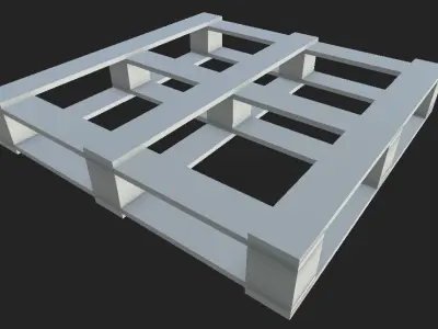 pallet wooden Low-poly 3D model