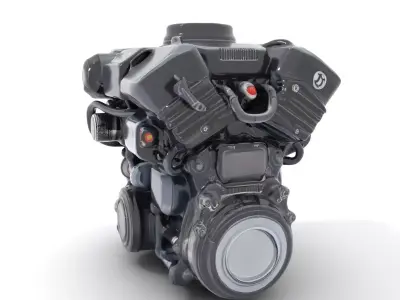 Modern Engine Model Pack Low-poly 3D model