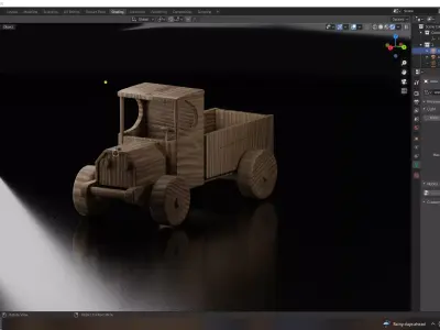 Image of a 3d car model in blender 3D model
