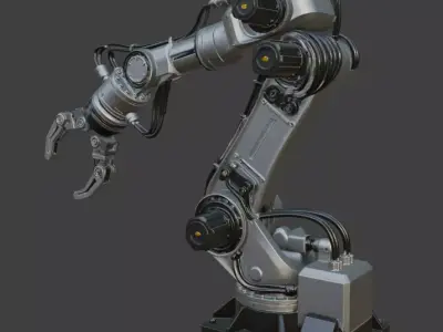 Industrial Robotic Arm 3D Model 3D model