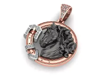 Horse pendant-Dije caballo-26gr aprox 3D print model