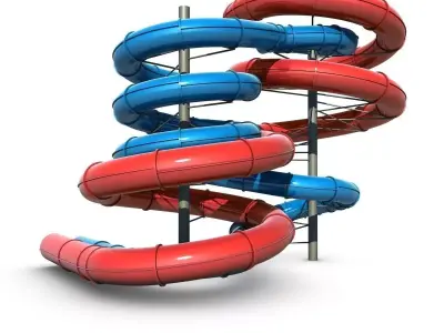 Aquapark Slides 3D model