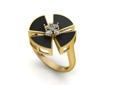 Pendants and earrings and ring 3D print model