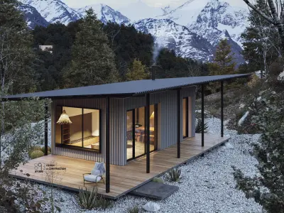 Mountain Cabin full CGI 3D model