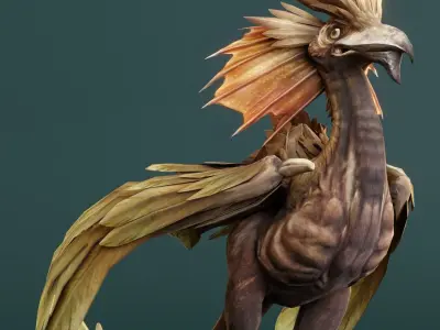 Archaeoptery Dragon Low-poly 3D model