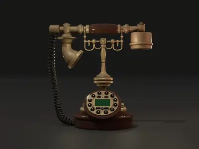 Vintage phone  3D model 3D model