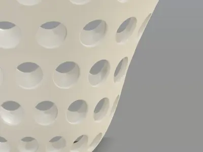 Arabic Pierced Ceramic Lantern 3D model