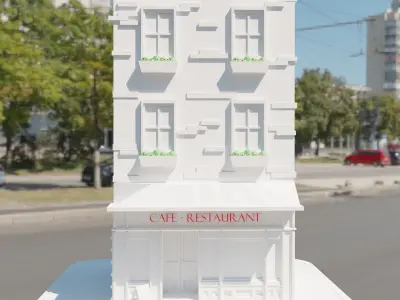 cafe-restaurant free Free 3D model
