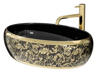 Washbasin REA MERYL BLACK 3D model