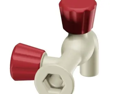 Elegant Plastic Two Way Tap 3D model