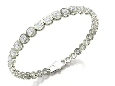 Diamond Tennis Bracelet Link TB4731935 3D print model