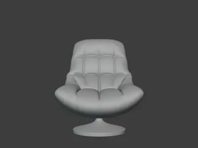 Modern Sofa 3D Model with Realistic Materials Low-poly 3D model