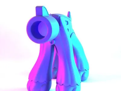 Golden Dog Paw 9mm toy 3D print model