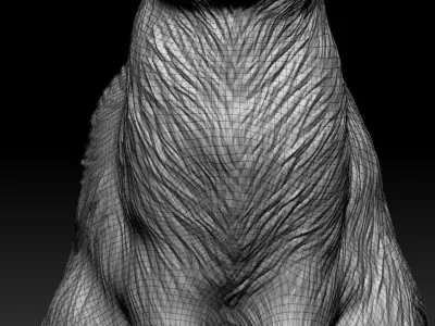 Red cat 07 Low-poly 3D model