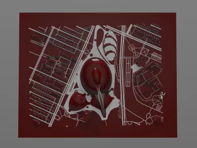 Montreal Olympic Stadium 3D model