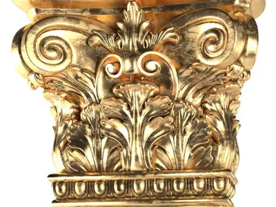 Pilaster Column in classic style 3D model