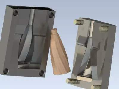 bottle mould Low-poly 3D model