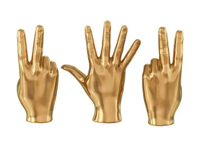 Sculpture Hands Sign 3D model
