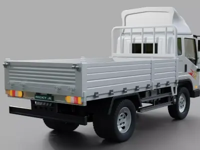 Faw Tiger Flatbed Truck 3D model