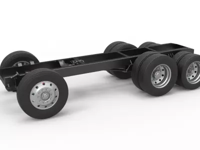 Chassis of Vintage GATR Racing Semi truck V3 Scale 1 to 25 3D print model