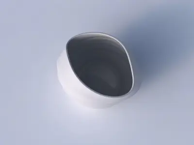 Bowl compressed and twisted with horizontal sections 3D print model