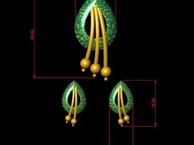 Pendant Necklace 3D print model 24