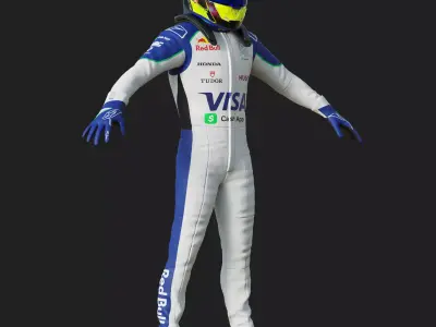 F1 VCARB Racing Suit 2025 3D model