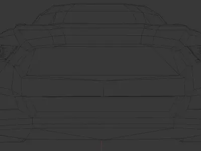 Low poly gameready Ford Mustang Low-poly 3D model