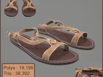 25 Models Of Womens And Mens Shoes Low-poly 3D model