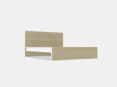 MALM Bed frame high w 2 storage boxes 23 Low-poly 3D model