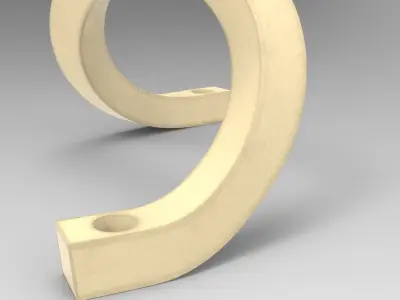 Lix Candlestick Low-poly 3D model
