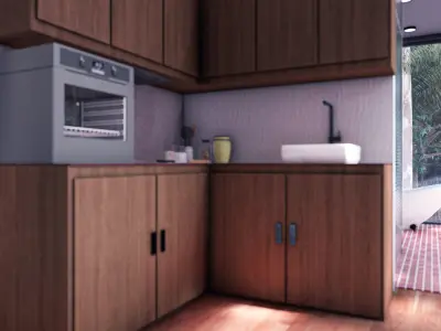 40ft container box cabin 3D model