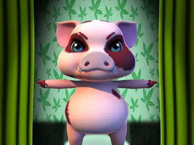 Thicker Pig 3D model