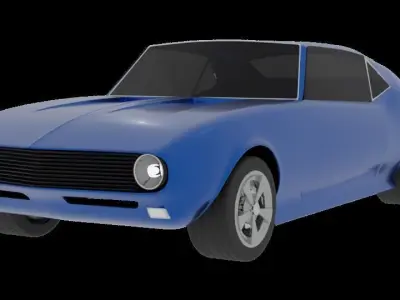 Chevrolet camaro 69    low poly Low-poly 3D model