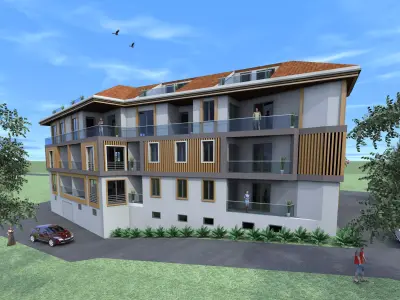 A Building in Mugla City Low-poly 3D model