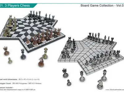 Board Games Collection 3D model