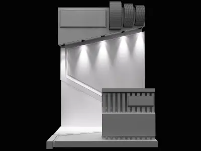 Booth Exhibition Stand a614 3D model