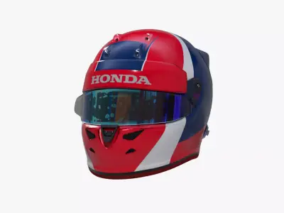 Kvyat helmet 2019 Low-poly 3D model