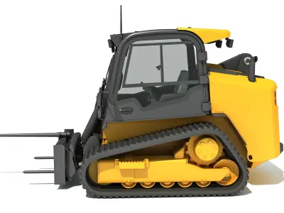 Skid Steer Loader Bale Fork 3D model