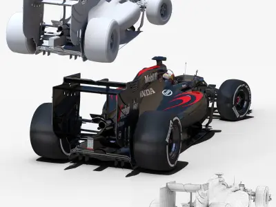 McLaren Mp4 31 Low-poly 3D model