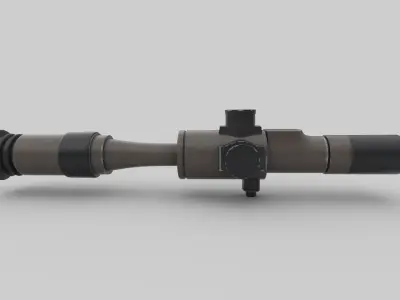 Snipper scope Low-poly 3D model