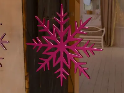 Snowflakes 3D-Model Decoration Christmas ornament  Free 3D model