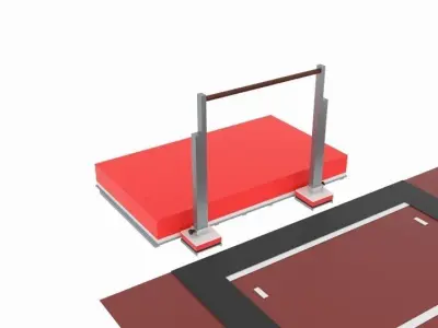  Run Facility Field Jump  Low-poly 3D model