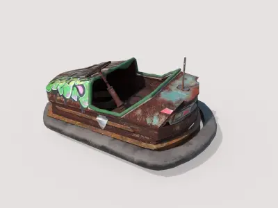 Abandoned Pripyat Bumper Car-Dodgem Car 1 3D model