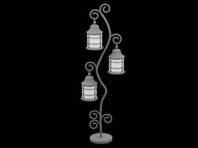 Street Lamp Furniture Low-poly 3D model