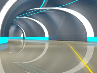 Sci Fi Tunnel 3D model