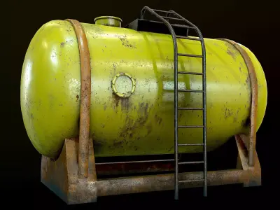 Steam Boiler Low-poly 3D model